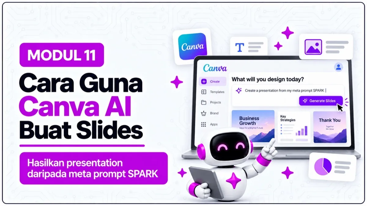 Modul 11: Cara Guna Canva AI Buat Slides