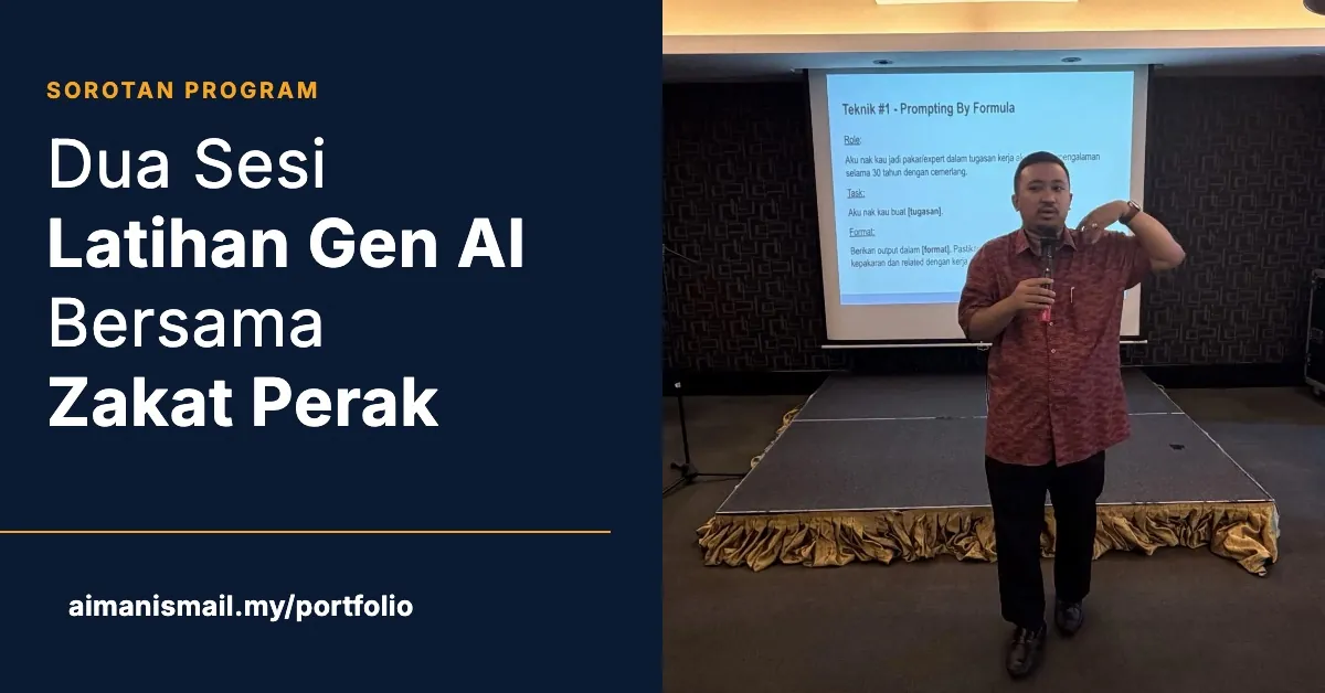Dua Sesi Latihan Gen AI Bersama Zakat Perak