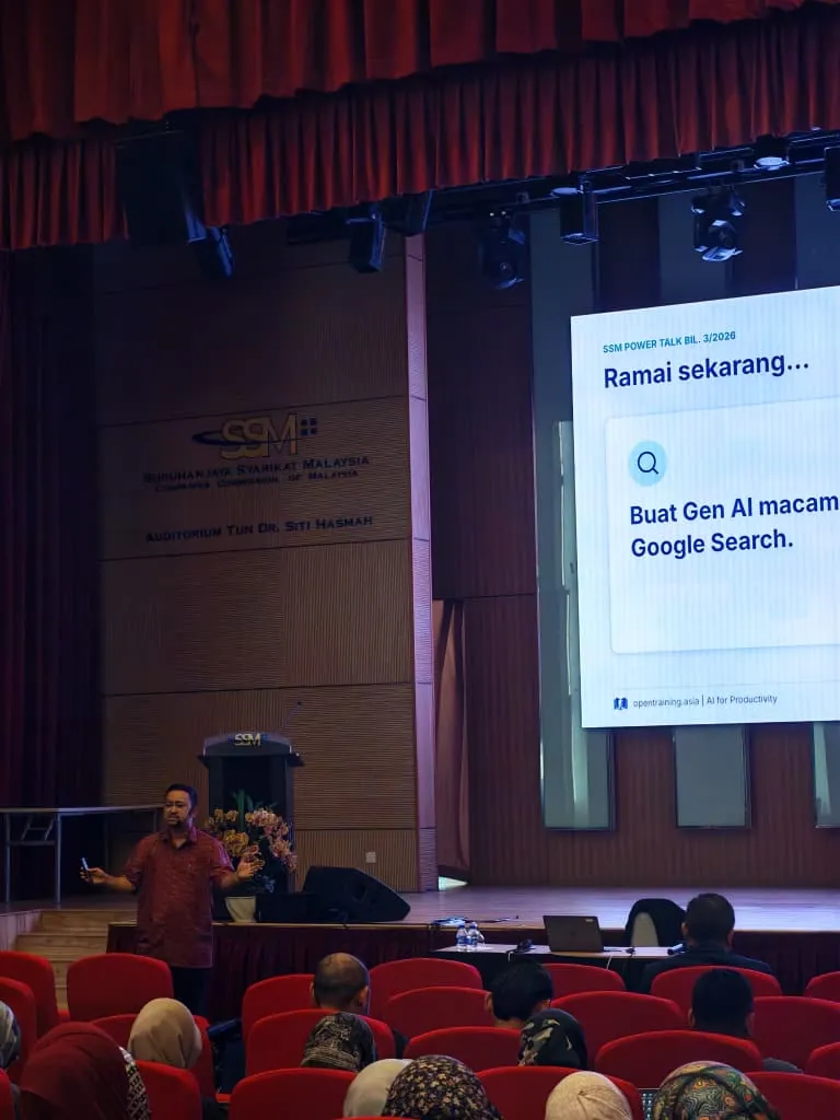 Sesi mindset penggunaan Gen AI di SSM Power Talk